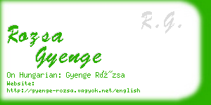 rozsa gyenge business card